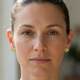 Gold Leaf Stud Earrings • Handmade Botanical Minimalist Studs • Nature-Inspired Everyday Jewelry • Small Organic Earrings For Women