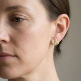 Gold Leaf Stud Earrings • Handmade Botanical Minimalist Studs • Nature-Inspired Everyday Jewelry • Small Organic Earrings For Women