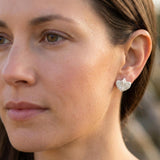 Sterling Silver Sweet Potato Leaf Stud Earrings • Handmade Botanical Studs • Minimalist Nature-Inspired Jewelry • Small Organic Earrings