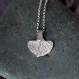 Sterling Silver Sweet Potato Leaf Necklace • Handmade Tiny Botanical Pendant • Minimalist Nature Jewelry