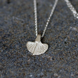 Sterling Silver Sweet Potato Leaf Necklace • Handmade Tiny Botanical Pendant • Minimalist Nature Jewelry