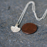Sterling Silver Sweet Potato Leaf Necklace • Handmade Tiny Botanical Pendant • Minimalist Nature Jewelry