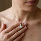 Sterling Silver Sweet Potato Leaf Necklace • Handmade Tiny Botanical Pendant • Minimalist Nature Jewelry