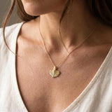 Gold Leaf Necklace • Tiny Botanical Charm • Minimal Nature Pendant • Handmade Everyday Jewelry