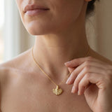 Gold Leaf Necklace • Tiny Botanical Charm • Minimal Nature Pendant • Handmade Everyday Jewelry