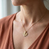 Gold Leaf Necklace • Tiny Botanical Charm • Minimal Nature Pendant • Handmade Everyday Jewelry