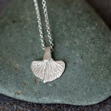 Sterling Silver Sweet Potato Leaf Necklace • Handmade Tiny Botanical Pendant • Minimalist Nature Jewelry