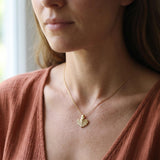 Gold Leaf Necklace • Tiny Botanical Charm • Minimal Nature Pendant • Handmade Everyday Jewelry