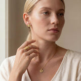 Gold Leaf Jewelry Set • Sweet Potato Leaf Necklace, Earrings, Ring • Handmade Botanical Bridal Set