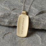 Gold Lavender Pendant Necklace • Personalized Engraved Botanical Jewelry • Handmade Floral Gift for Women