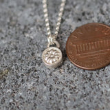Sterling Silver Plant Necklace • Tiny Botanical Charm • Dainty Minimalist Nature Jewelry For Women