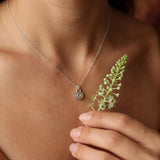 Sterling Silver Plant Necklace • Tiny Botanical Charm • Dainty Minimalist Nature Jewelry For Women