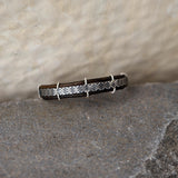 Mens Sterling Silver & Leather Bracelet • Personalized Engraved Gift For Him • Handmade Boho Bracelet