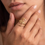 Gold Spiral Wrap Ring • Swirl Open Ring • Handmade Boho Statement Jewelry For Women