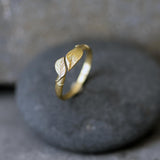 Open Leaf Ring • Nature Inspired Gold Wrap Ring For Women • Dainty Handmade Jewelry