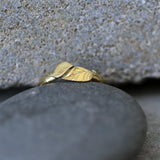 Open Leaf Ring • Nature Inspired Gold Wrap Ring For Women • Dainty Handmade Jewelry