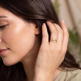 Open Leaf Ring • Nature Inspired Gold Wrap Ring For Women • Dainty Handmade Jewelry