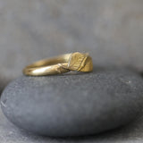 Open Leaf Ring • Nature Inspired Gold Wrap Ring For Women • Dainty Handmade Jewelry