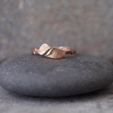 Open Leaf Ring • Nature Inspired Gold Wrap Ring For Women • Dainty Handmade Jewelry