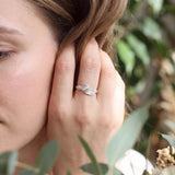 Sterling Silver Leaf Ring • Open Wrap Botanical Ring For Women • Dainty Handmade Nature Jewelry