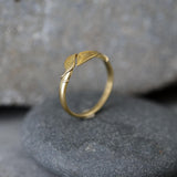 Open Leaf Ring • Nature Inspired Gold Wrap Ring For Women • Dainty Handmade Jewelry