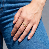 Open Leaf Ring • Nature Inspired Gold Wrap Ring For Women • Dainty Handmade Jewelry