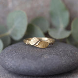 Sterling Silver Leaf Ring • Open Wrap Botanical Ring For Women • Dainty Handmade Nature Jewelry