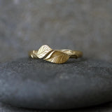 Open Leaf Ring • Nature Inspired Gold Wrap Ring For Women • Dainty Handmade Jewelry