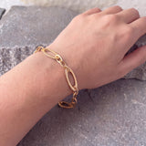 gold link bracelet