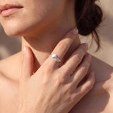 Sterling Silver Leaf Ring • Open Wrap Botanical Ring For Women • Dainty Handmade Nature Jewelry