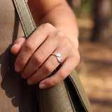 Sterling Silver Leaf Ring • Open Wrap Botanical Ring For Women • Dainty Handmade Nature Jewelry