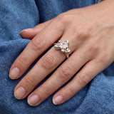 Gold Succulent Ring • Unique Moonstone Statement Ring • Personalized Botanical Jewelry