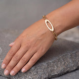 gold link bracelet