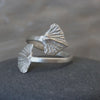 Silver Wrap Leaf Ring