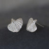 Sterling Silver Sweet Potato Leaf Stud Earrings