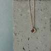 Garnet Leaf Necklace