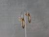 Handmade Gold Spiral Textured Stud Earrings - Statement Disc Design