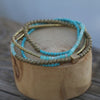 Turquoise & Gold Wrap Bracelet