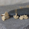 Gold Leaf Jewelry Set