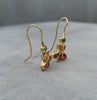 Multi Gemstone Gold Plated Earrings: Citrine, Topaz & Garnet Dangle Drop