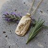 Gold Lavender Pendant Necklace