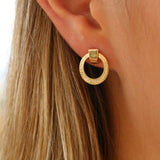 14K Gold Filled Circular Stud Earrings