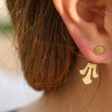 14K Gold Filled Lotus Stud Earrings