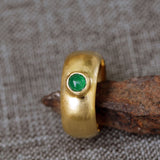 טבעת הצהרת זהב עם אוניקס ירוק-fb