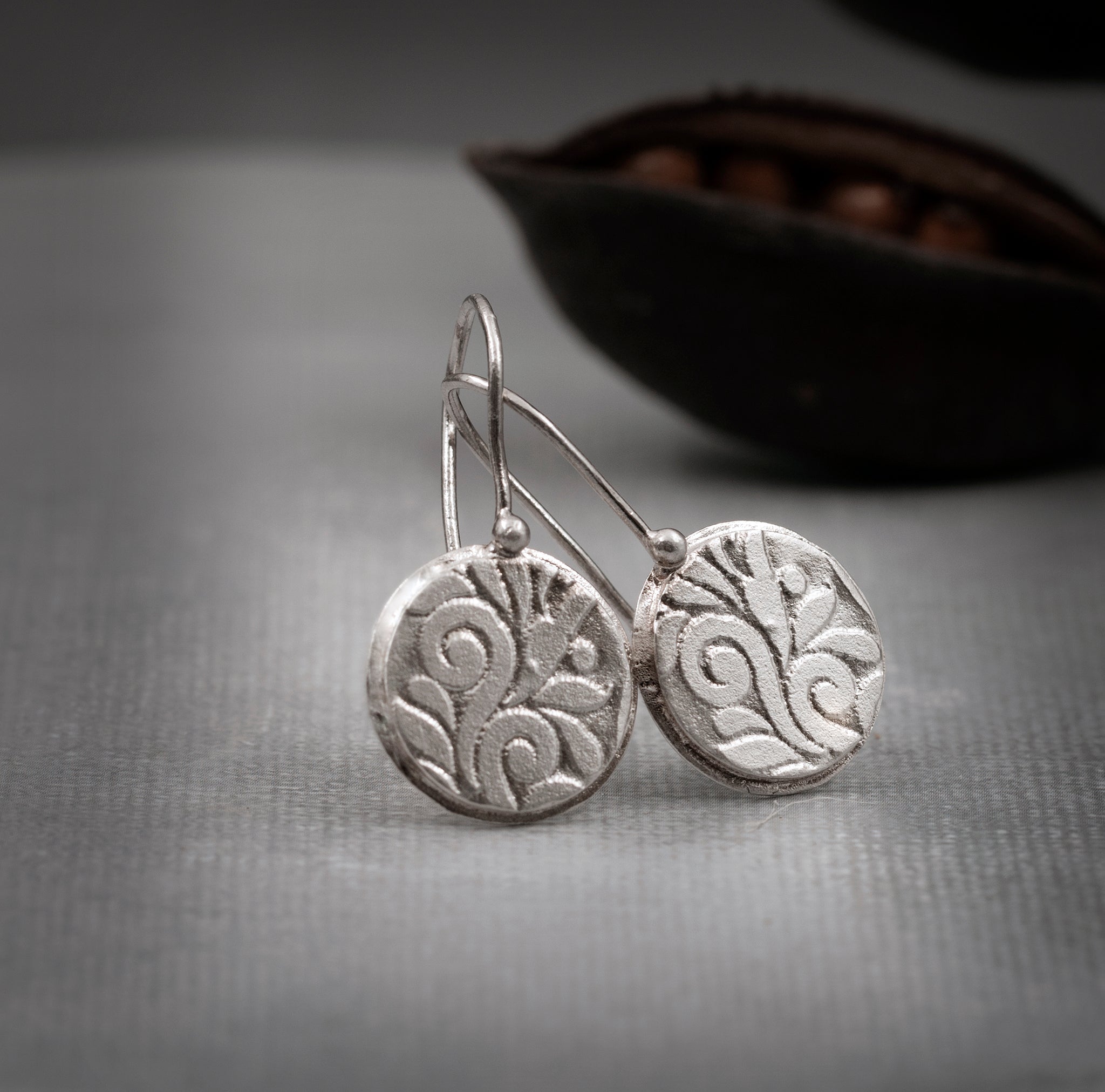 Artisan Sterling Silver Earrings - Classic Hook Earrings - Fashionable Dangling Earrings for Parties, Everyday Jewelry, Gifts for Her - Statement Jewelry with Customizable Finish