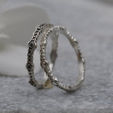 Intricate Dainty Sterling Silver Rings-fb