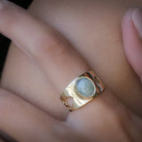 Custom Aquamarine Ring in 14k Gold