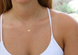 Gold Layered Necklace with Gemstone and Charm Pendant, Dainty Gold Necklace, Layered Gold Necklace,Cute Necklaces for Women,Pendant Necklace, Necklaces for Teen Girls,Gold Plated Necklace