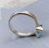 Blue Topaz Sterling Silver Ring-fb