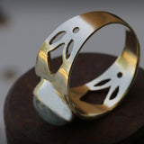 Custom Aquamarine Ring in 14k Gold-fb